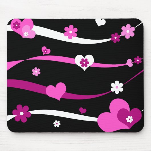 Kunststrengen en bloemen muismat (Voorkant)