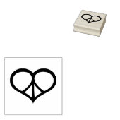 Kunststststempel voor vrede en liefde rubberstempel (Gestempeld)