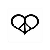 Kunststststempel voor vrede en liefde rubberstempel (Afrduk)