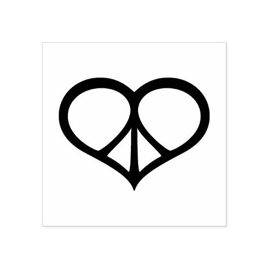 Kunststststempel voor vrede en liefde rubberstempel (Afrduk)