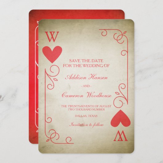 kunststuk Sla de datum op Save The Date (Voorkant / Achterkant)