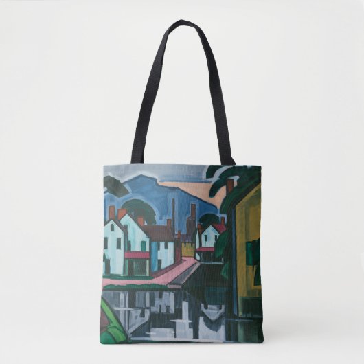 Kunsttassen met de "oude Kanaalhaven" Tote Bag (Voorkant)