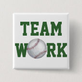 Kunstteam Baseball Vierkante Button 5,1 Cm (Voorkant)