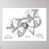 Kunsttekenafdrukken van 1882 vliegende machine poster (Voorkant)