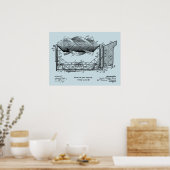 Kunsttekenafdrukken van 1901 voor vliegmachines poster (Keuken)