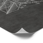 Kunsttekenafdrukken van 1924 vliegtuigtrein poster (Hoek)