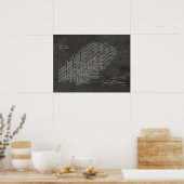 Kunsttekenafdrukken van 1924 vliegtuigtrein poster (Keuken)