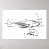 Kunsttekenafdrukken van 1946 WW2-vliegtuig Poster (Voorkant)