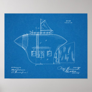 Kunsttekenafdrukken van het ODD-vliegtuig 1902 Poster