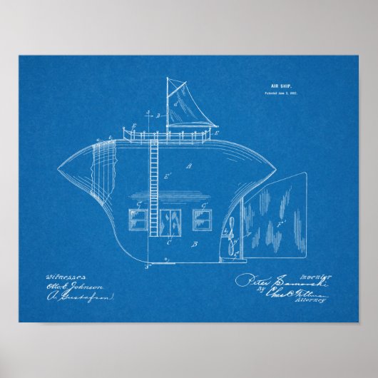 Kunsttekenafdrukken van het ODD-vliegtuig 1902 Poster (Voorkant)