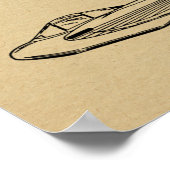 Kunsttekenafdrukken van vliegende vleugelvliegtuig poster (Hoek)