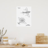 Kunsttekenafdrukken voor helikopters van 1937 poster (Keuken)