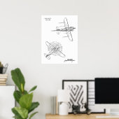 Kunsttekenafdrukken voor helikopters van 1937 poster (Thuiskantoor)