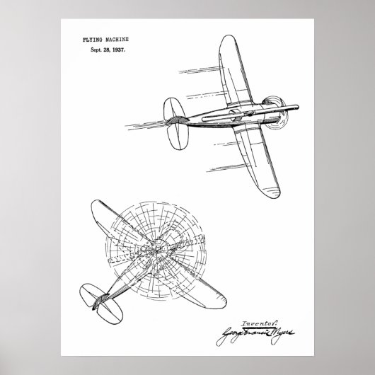 Kunsttekenafdrukken voor helikopters van 1937 poster (Voorkant)
