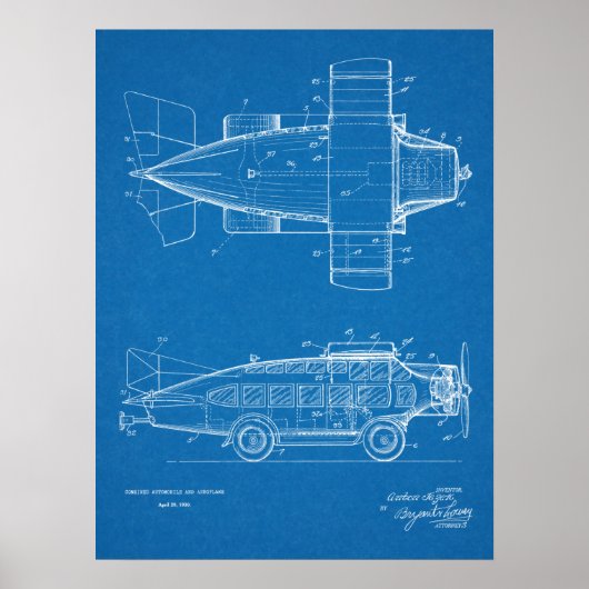 Kunsttekenafdrukken voor vliegende vliegtuigen van poster (Voorkant)