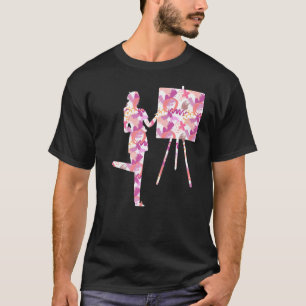 Kunsttekenartiest verf verf verf illustratie t-shirt