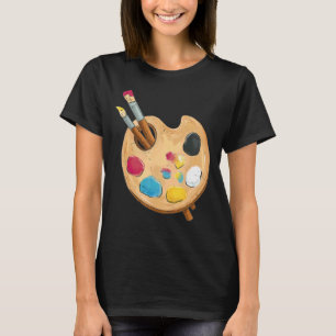 Kunsttekenartiest verf verf verf illustratie t-shirt