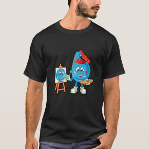 Kunsttekenartiest verf verf verf illustratie t-shirt
