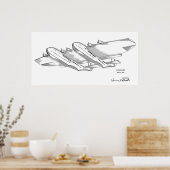 Kunsttekening 1939 Ocean Airplane Patent Poster (Keuken)