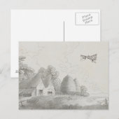 Kunsttekening  bemande vliegmachine briefkaart (Voorkant / Achterkant)