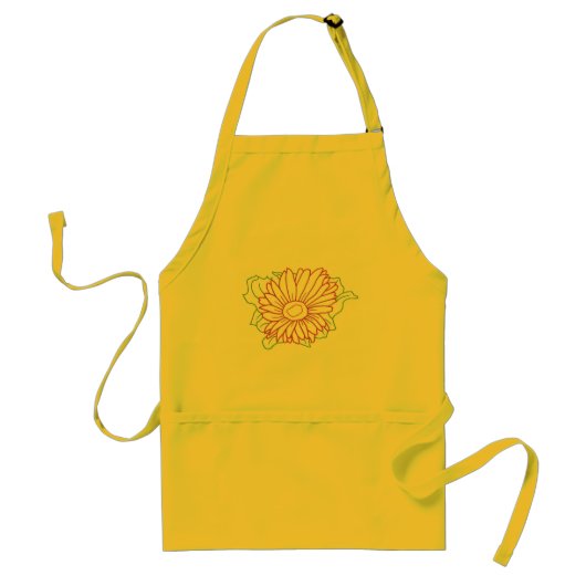 Kunsttekening, fuchsia flower kleurings apron standaard schort (Voorkant)