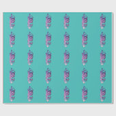 Kunsttekening mooi verfraaien, originele illustrat cadeaupapier (Vlak)