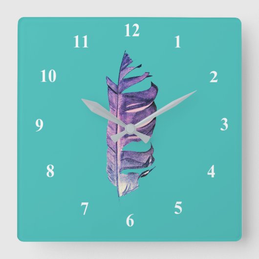 Kunsttekening mooi verfraaien, originele illustrat vierkante klok (Voorkant)