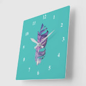 Kunsttekening mooi verfraaien, originele illustrat vierkante klok (Hoek)