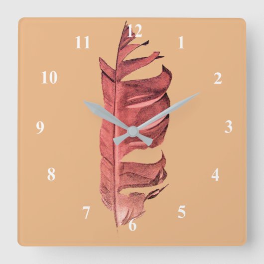 Kunsttekening mooi verfraaien, originele illustrat vierkante klok (Voorkant)