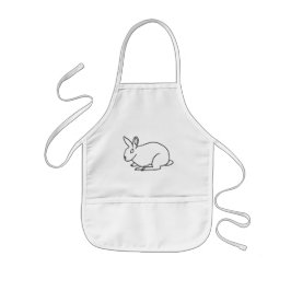 Kunsttekening omlijnen, konijnenkonijnenschilders kinder schort