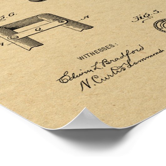 Kunsttekening van 1899 Militaire fietspatroon Poster (Hoek)