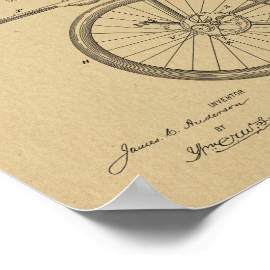 Kunsttekening van 1899 Militaire fietspatroon Poster (Hoek)