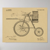 Kunsttekening van 1899 Militaire fietspatroon Poster (Voorkant)