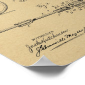 Kunsttekening van 1900-fietspatroon, tekenafdrukke poster (Hoek)