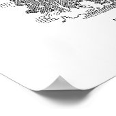 Kunsttekening van 1920-vliegtuig met vliegtuigpate poster (Hoek)