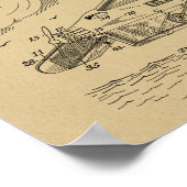 Kunsttekening van 1930-veiligheidspluimervliegtuig poster (Hoek)