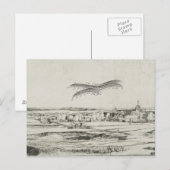 Kunsttekening van de  vliegmachine briefkaart (Voorkant / Achterkant)