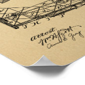 Kunsttekening van de vliegmachine van 1901 poster (Hoek)