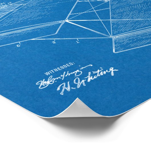 Kunsttekening van de vliegmachine van 1911 poster (Hoek)