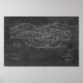 Kunsttekening van de vliegmachine van 1914 poster (Voorkant)