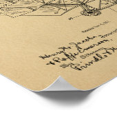 Kunsttekening van de vliegmachine van 1917 poster (Hoek)