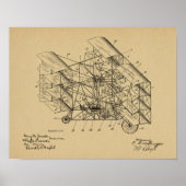 Kunsttekening van de vliegmachine van 1917 poster (Voorkant)