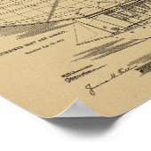 Kunsttekening van het Boat Airship-ballon van 1912 Poster (Hoek)