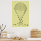 Kunsttekening van het Boat Airship-ballon van 1913 Poster (Keuken)