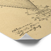 Kunsttekening van het Boat Airship-ballon van 1913 Poster (Hoek)