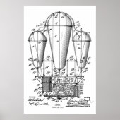 Kunsttekening van het oude luchtschip van 1911 poster (Voorkant)