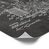 Kunsttekening van het oude luchtschip van 1911 poster (Hoek)