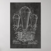 Kunsttekening van het oude luchtschip van 1911 poster (Voorkant)