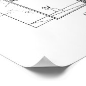 Kunsttekening van het oude vliegdekvliegtuig van 1 poster (Hoek)