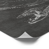 Kunsttekening van het vliegenpark vliegende auto v poster (Hoek)